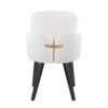 Dahlia - Contemporary Dining Chair (Set of 2) - Black / Cream - Velvet - Image 5