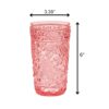 Paisley - Leading Ware Acrylic Glasses Drinking (Set of 4) Hi Ball, Bpa Free, 17Oz - Pink - Image 3