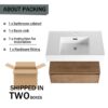 Wall Mounted Bathroom Vanity With Resin Sink And Soft Close Drawer In Imitative - Imitative Oak - Image 9