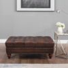 Alton Bay - Leather Ottoman - Brown - Image 2