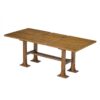 Topmax - 6 Piece Farmhouse Extendable Dining Table Set Trestle Kitchen Table Set With Removable Leaf And Upholstered Dining Chair And Bench For Dining Room - Dark Brown - Image 17