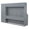 Queen Size Murphy Wall Bed With Closet And Drawers - Gray - Image 5