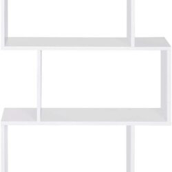 5 Layer Simple Household White Bookshelf - Cream White