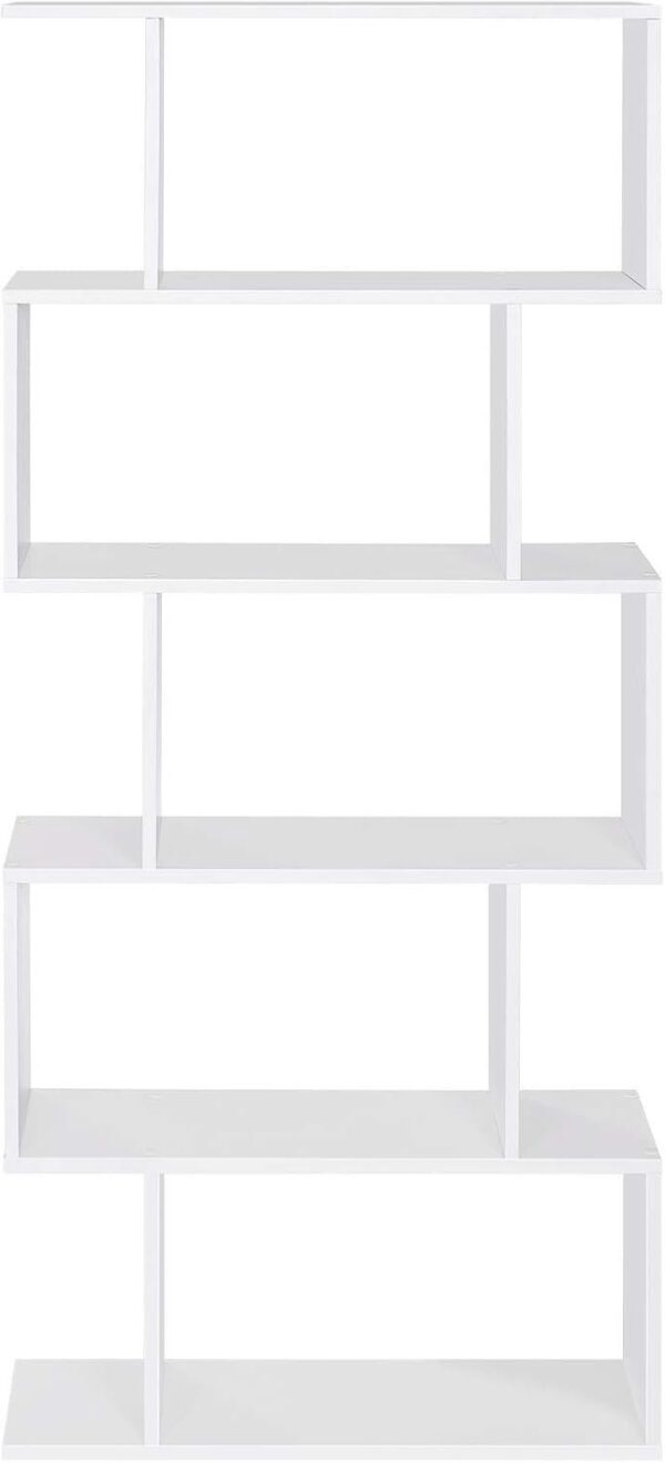 5 Layer Simple Household White Bookshelf - Cream White