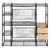 Open Style Wardrobe With Hanging Rails, Shelves And Drawers - Black - Image 4
