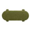Hugo - Oval Fully Upholstered Storage Bench - Moss Green - Image 6
