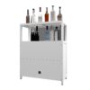 Bamboo Large Capacity Storage Cabinet With Shelves For Bathroom And Living Room - White - Image 9