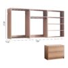 Devi - Wall Mounted Closet System, Modular Units - Oak - Image 5