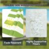 2 Piece High Back Chair Cushion Set, Tufted Patio Or Rocking Chair Cushions For Garden Or Porch - Kiwi / White - Image 7