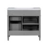 Bathroom Vanity With Top Sink, Modern Bathroom Storage Cabinet With 2 Drawers And A Tip-Out Drawer, Single Sink Bathroom Vanity - Gray - Image 14