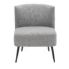 Fran - Contemporary Slipper Chair - Black / Light Gray - Image 5
