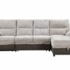 Kia - Sectional With Power And USB - Beige / Brown - Image 2