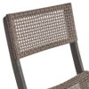 Bistro Foldable Chair With Wicker Backrest (Set of 2) - Gray / Brown - Image 9