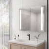 36" X 30" Medicine Cabinet With LED Vanity Mirror, Anti-Fog, Dimmable, Recessed Or Surface Mount, Aluminum 3000K~6000K Lighted Double Door Bathroom Cabinet With Touch Switch - Silver - Image 2