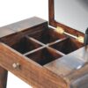 Mini Dressing Table With Foldable Mirror - Walnut - Image 5