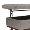 Owen - Lift Top Large Coffee Table Storage Ottoman - Distressed Gray - Image 7