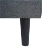 Queen Size Upholstered Platform Bed Frame With Button Tufted Linen Fabric Headboard - Dark Gray - Image 12