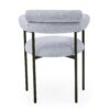 Modern Upholstered Armchair Dining Chairs With Metal Legs (Set of 2) - Gray - Image 10