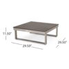 Sterling - Outdoor Aluminum V Shaped 5 Seater Sofa Set With Cushions - Gray / Khaki / Silver - Image 14