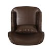 Accent Chair With Nailhead Trim And Birch Wood Legs - Dark Brown - Image 9