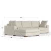 Charlie - Deep Seater Left Sectional Sofa - Cream - Image 18
