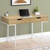 Computer Desk For Home Office, Laptop, Storage Drawers, Contemporary & Modern - Natural - Image 2