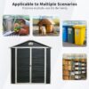 Resin Outdoor Storage Shed Kit Perfect To Store Patio Furniture - Black - Image 7