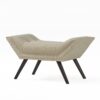 Hariata - Contemporary Fabric Tufted Ottoman Bench - Beige - Image 5