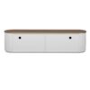 Modern Minimalist TV Stand For TVs Up To 80", Entertainment Center With 3 Drawers And 1 Shelf, Metal Handles And 2 Cabinets For Living Room - White - Image 25