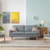 Bahamas - Sofa And 2 Chairs With 2 Throw Pillows - Gray - Image 6