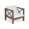Brava - Modern Club Chair With Water Resistant Cushions - Gray / White - Image 7
