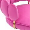 Velvet Home Office Desk Chair, Modern Cute Computer Chair, Wheels Swivel Height Adjustable Task Chair - Rose Red - Image 20