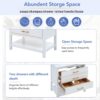 Modern Bathroom Vanity Cabinet, Combo With Open Storage, Two Drawers - White - Image 6