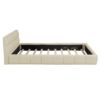 Queen Size Upholstered Platform Bed With Thick, Grounded Bed With Solid Frame - Beige - Image 4