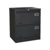 2 Drawer Metal Lateral File Cabinet With Lock, Office Vertical Files Cabinet For Home Office, Locking Metal File Cabinet - Black - Image 14