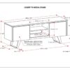 Lowry - TV Media Stand - Distressed Charcoal Brown - Image 9