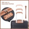 5 Piece Set (20"24"28 +A Travel Bag And A Toiletry Bag), Hard Case Spinner Wheels Luggage Sets With Tsa Lock Carry On Suitcase Luggage Durable Suitcase - Black - Image 6
