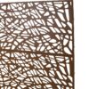 Outdoor & Indoor Metal Privacy Screen Freestanding Decorative Privacy Screen, Privacy Fence Panels For Deck Balcony Patio Garden - Brown - Image 9