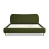 Roman - King Curved Headboard Upholstered Platform Bed - Olive Green - Image 2