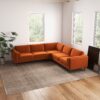 Amber - Corner Sectional Sofa - Orange - Image 11
