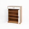 Freestanding Wooden Shoe Cabinet Organizer With Adjustable Shelves And Drawer - Natural / White - Image 14