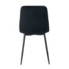Indoor Velvet Dining Chair, Modern Kitchen Dining Chair With Cushion Back, Upholstered Side Chair With Coated Metal Legs, Family Kitchen Dining Room And Living Room (Set of 4) - Black - Image 7