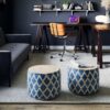 Edgeley - Round Pouf - Classic Blue / Natural - Image 6
