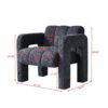 31.10" Boucle Upholstered Accent Chair - Dark Gray - Image 3
