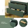 Wall Mounted Bathroom Vanity With Resin Sink, Floating Bathroom Storage Cabinet With 2 Drawers, Bathroom Cabinet - Green - Image 7