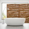 Outdoor & Indoor Metal Privacy Screen 76" H×48" W, Freestanding Decorative Screen For Deck Balcony Patio - Brown - Image 6