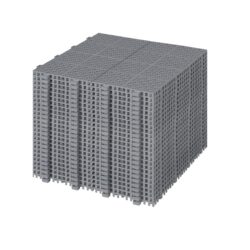 Interlocking Deck Tiles Plastic Waterproof Outdoor All Weather Anti-Slip Bathroom Shower Balcony Porch Strong Weight Capacity Upto 6613 Lbs, Rosette Pattern Pack Of 24 - Gray