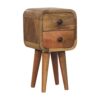 Extra Mini Curved Bedside Table - Oak - Image 8