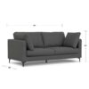 Ava - Mid Century Sofa - Dark Gray - Image 14