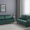 Plush Comfort Loveseat - Green - Image 9